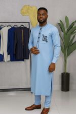 2-Piece Kaftan Outfit with Embroidery - Image 3