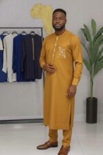 2-Piece Kaftan Outfit with Embroidery - Image 2