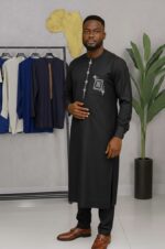 2-Piece Kaftan Outfit with Embroidery - Image 4