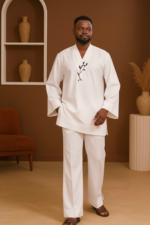 Nora Two-Piece Kaftan with Embroidery - Image 2