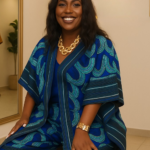 Royal Blue Ankara Kaftan Trousers Set