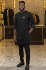 Premium Burnt Orange African Senator Set for Men - Image 2