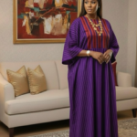 Free-Size Elegant Striped Maxi Gown