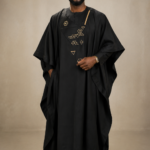 Contemporary Geometric Embroidered Agbada Set