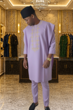 Men’s Agbada-Style Kaftan Set - Image 6