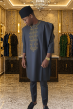 Men’s Agbada-Style Kaftan Set - Image 3