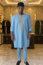 Men’s Agbada-Style Kaftan Set - Image 4