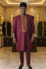 Men’s Agbada-Style Kaftan Set - Image 2