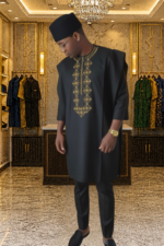 Men’s Agbada-Style Kaftan Set