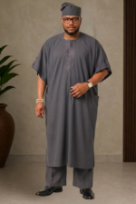 Free Size Men’s Kaftan Set with Matching Cap - Image 6