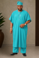 Free Size Men’s Kaftan Set with Matching Cap - Image 5